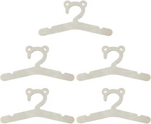 Vista 5 de 5 piezas de madera para niños, colgador de ropa para niños, resistente y duradero, para el hogar, guardarropa, ahorro de espacio, decoración (A)