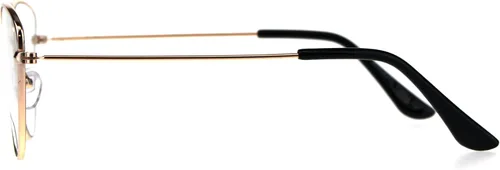 Vista 3 de Gafas de ojo de gato con borde de metal para mujer
