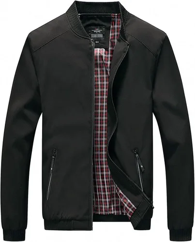 Vista 9 de Lentta - Chaqueta Bomber de Ajuste Delgado y Ligera de Softshell para Hombre, Chaquetas de Otoño para Hombre
