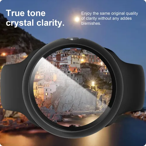 Vista 6 de JZK Paquete de 2 fundas protectoras de pantalla para Google Pixel Watch 2 (2023) / Pixel Watch, carcasa protectora general resistente a los arañazos