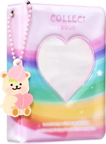 Vista 9 de Carpeta Kpop de 3 pulgadas, mini álbum de fotos, carpeta de tarjetas fotográficas Kpop, soporte cuadrado hueco para tarjetas de fotos, álbum Kpop 40