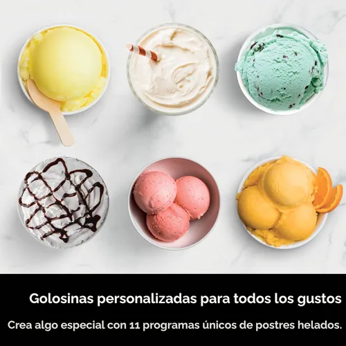 Vista 10 de Ninja CREAMi Deluxe - Máquina para hacer helados y postres congelados, incluye (4) recipientes de tamaño familiar de 24 oz, para helado, sorbete