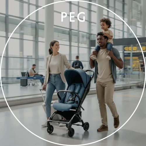 Vista 8 de Peg Perego Volo, Silla de Paseo Ultraligera de Viaje Compatible con Equipaje de Mano, Características Ajustables y Asiento Reclinable - Diseñada