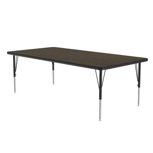 Vista 10 de Correll Mesa de Actividades Rectangular para Aula de 24"x36", Altura Ajustable (19"-29"), Granito Negro Laminado Térmico Fusionado Duradero