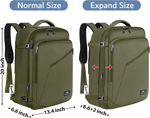 Vista 85 de MATEIN - Mochila de viaje extragrande de 10.56 galones, mochila de viaje ampliable apta para aerolíneas, para viajeros de fin de semana, hombres