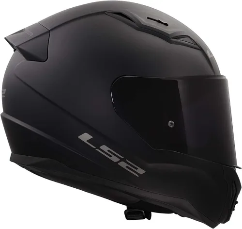 Vista 3 de LS2 Helmets Centric - Casco de motocicleta de cara completa (negro mate con escudo ahumado transparente y oscuro, talla XS)