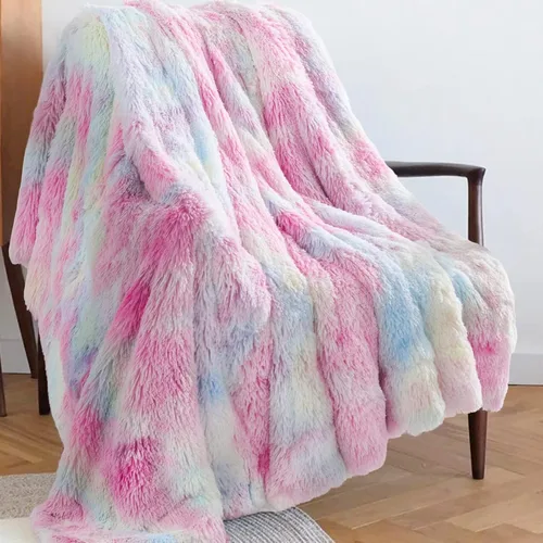 Vista 43 de GONAAP Manta de Tiro Difusa de Piel Sintética Negra Súper Suave Acogedora Felpa Difusa Peluda para Sofá Sillón Cama (Negro, Tiro(50"x60"))