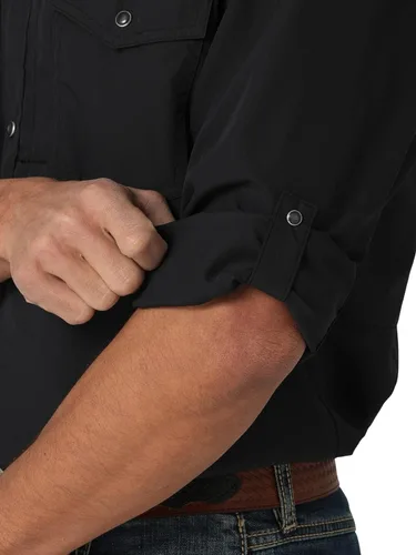 Vista 4 de Wrangler Camisa sólida de manga larga para hombre