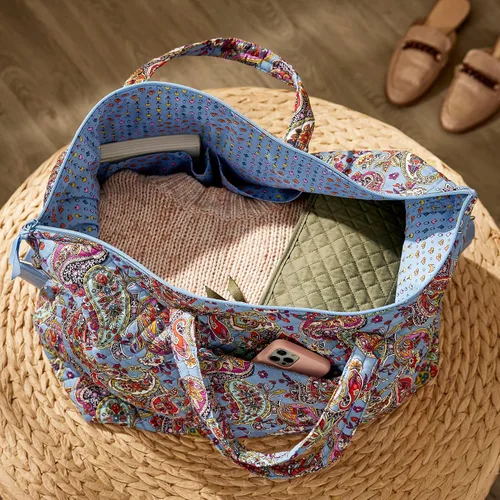 Vista 5 de Vera Bradley Women's Cotton Overnight Tote Travel Bag