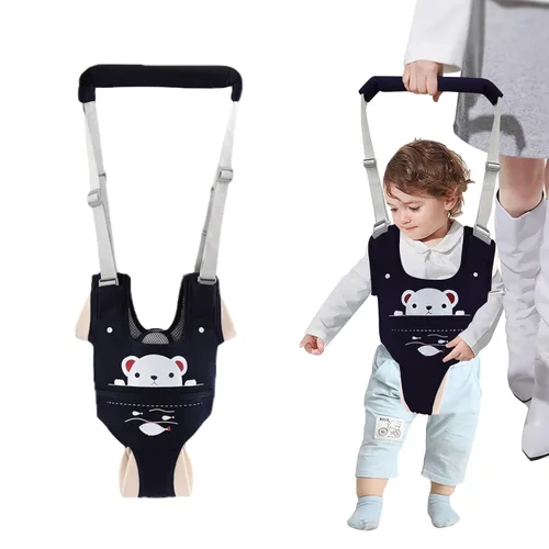 Vista 7 de Arnés para caminar para bebé, ayudante de mano para niños con entrepierna desmontable, arnés ajustable para andar, cinturón auxiliar, aprendizaje