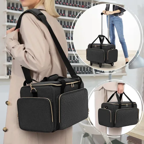 Vista 6 de LUXJA Almacenamiento Cosmético Rodante, Negro