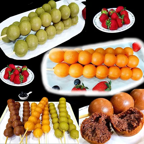 Vista 2 de Máquina para hacer brochetas de bola, Máquina para hacer gofres Takoyaki, antiadherente Takoyaki Codorniz Huevo Pinchos Bandeja para hornear