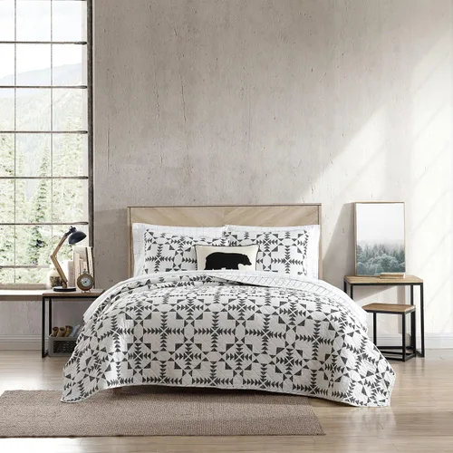 Vista 17 de Eddie Bauer - Juego de edredón twin, ropa de cama de algodón naturalmente suave con una sensación ligera para comodidad durante todo el año Marrón