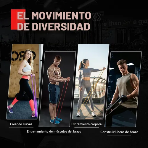 Vista 4 de Juego de bandas de resistencia con anclaje de puerta para dominadas y entrenamiento de fuerza