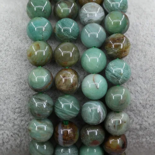 Vista 100 de Amandastone Pulsera elástica de cuentas redondas de 0.315 in con piedras preciosas naturales de 7 pulgadas