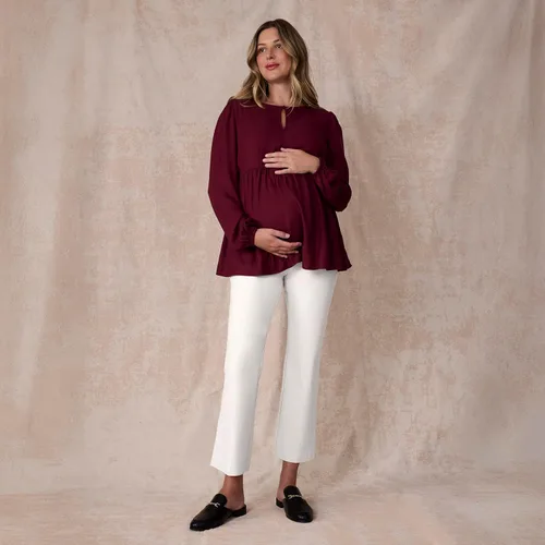 Vista 31 de Motherhood Maternity womens Super Stretch Secret Fit Over the Belly Ankle Straight Leg Pregnancy Dress Pants for Work