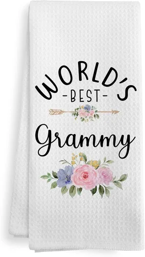 Vista 13 de World's Best Babcia - Toallas de mano para cocina, regalos para abuela de nietos, nietos, día de la madre, Navidad, cumpleaños, toalla de cocina