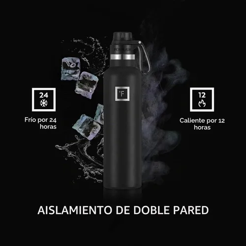 Vista 3 de IRON °FLASK Botella de agua de boca estrecha de 24 onzas con boquilla Aurora