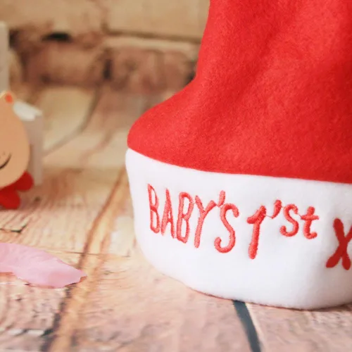 Vista 5 de VANTATY Sombrero de Papá Noel para bebé, de un año, recién nacido, unisex, para niños pequeños, niñas, niños, primer año, sombrero de Papá Noel