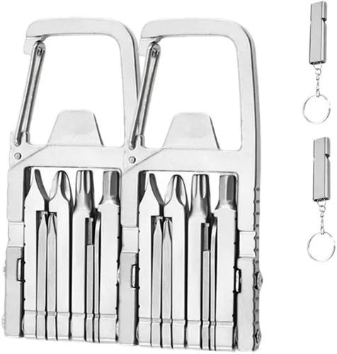 Vista 9 de Miniherramienta 13 en 1 para romper mandíbulas, mini herramienta de defensa personal, mini herramienta con abridor de botellas, soporte