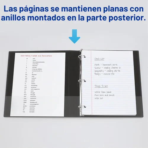 Vista 7 de Carpeta Avery. Minicarpeta duradera con gancho para hojas de 5.5 x 8.5 pulgadas, Negro