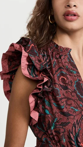 Vista 6 de Ulla Johnson Vestido Honoria para mujer, Carmín