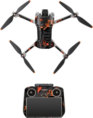 Vista 9 de Adhesivos de piel compatibles con DJI Mini 4 Pro, adhesivo impermeable para DJI Mini 4 Pro Drone y controlador RC 2 (A)