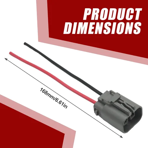 Vista 3 de Reemplazo del conector del mazo de cables del alternador de 2 pines para Ford Nissan Mazda Subaru Mitsubishi Reemplazo para Mercury Chrysler Dodge