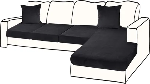 Vista 7 de BT.WA Funda de Cojín de Sofá de Terciopelo 1 Pieza Funda de Cojín de Asiento Elástica Funda de Sillón Fundas Separadas de Sofá Seccional Protector