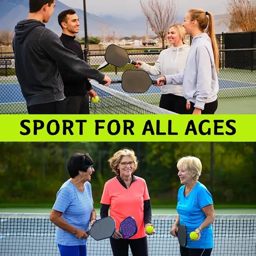 Vista 4 de Bolas de pickleball para exteriores, juego de bolas de pickleball compatibles con USAPA (40 agujeros, 4 unidades)