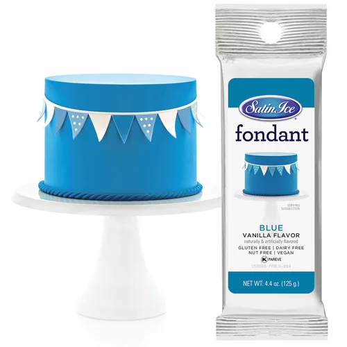 Vista 23 de Fondant de satén de Satin Ice para decorar pasteles, negro (4.4 onzas)