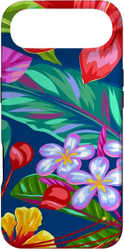 Vista 27 de Hawaiian Tropical Phone Case Yellow Red Hibiscus Plumeria Case for iPhone 17