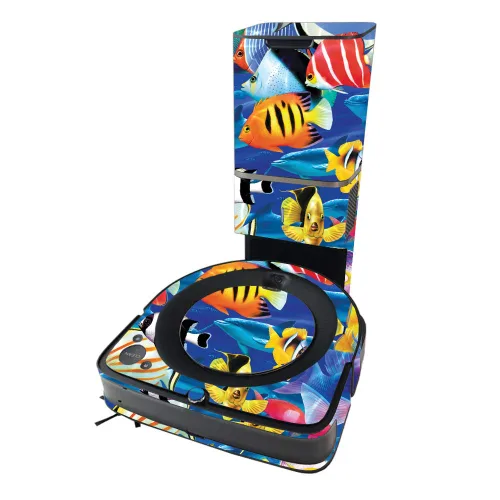 Vista 14 de MIGHTY SKINS MightySkins Skin compatible con iRobot Roomba s9+ Vacuum - Negro abstracto Funda protectora y única de vinilo Fácil de aplicar