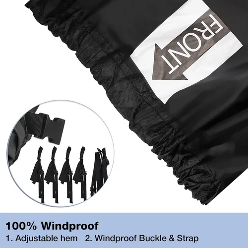 Vista 4 de NEVERLAND Funda impermeable para lancha de bajo de alta resistencia de 14 a Negro