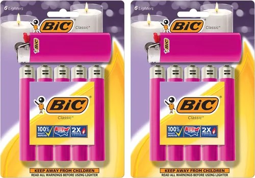 Vista 12 de BIC Encendedor clásico maxi de bolsillo, azul, paquete de 12 (el embalaje puede variar)