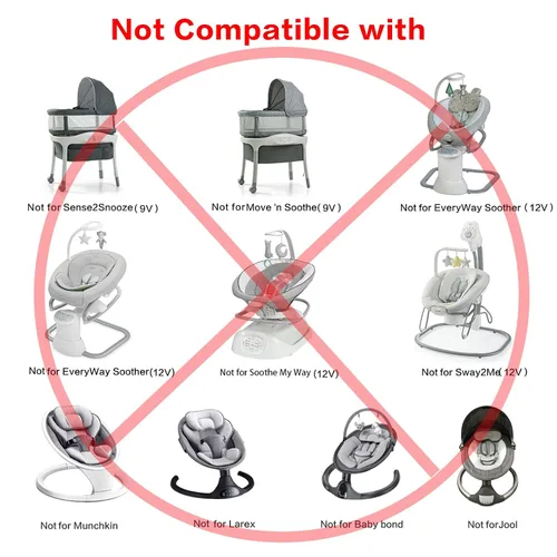 Vista 3 de Cable de alimentación de repuesto SSA-5WVI-05, adaptador de 5 V para columpio de bebé, compatible con Graco, Kmaier, Bioby, Bellababy, Ezebaby