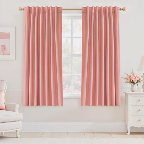 Vista 77 de UHITECH Short Blackout Curtains for Bedroom 24 Inch Long 2 Panels, Beige