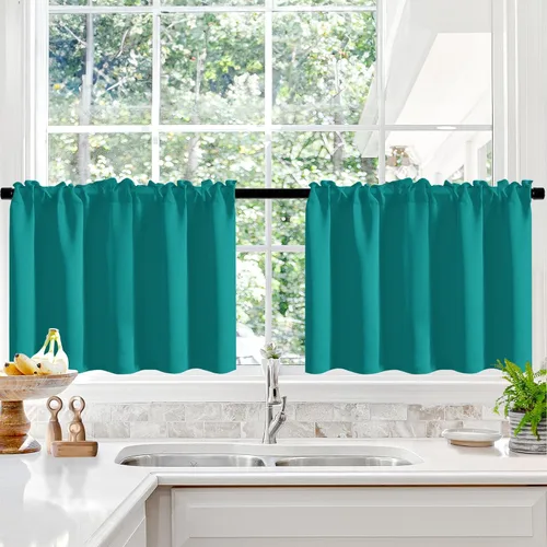 Vista 239 de Deconovo Cortinas opacas, aislamiento térmico, dobladillo para barra, reducción de ruido, certificado Oeko-TEX, cortinas de oscurecimiento