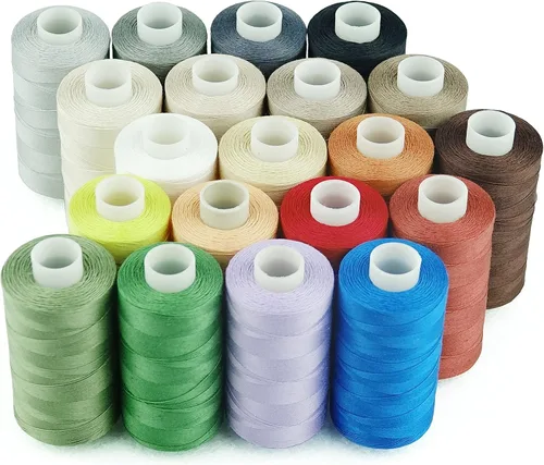 Vista 9 de Simthread 12 Colores Multiusos Hilo de Algodón para Acolchado 50s/3 Hilo para Piezas, Costura, etc. - 503 Metros Cada 12C01