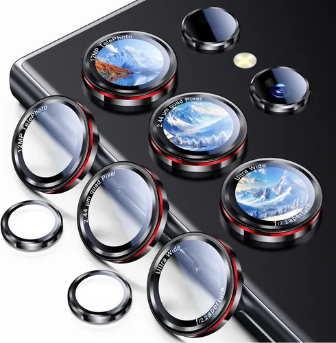 Vista 29 de Uyiton Protector de lente de cámara para Samsung Galaxy Z Fold 7 - Cubierta de pantalla trasera de vidrio templado de grado militar