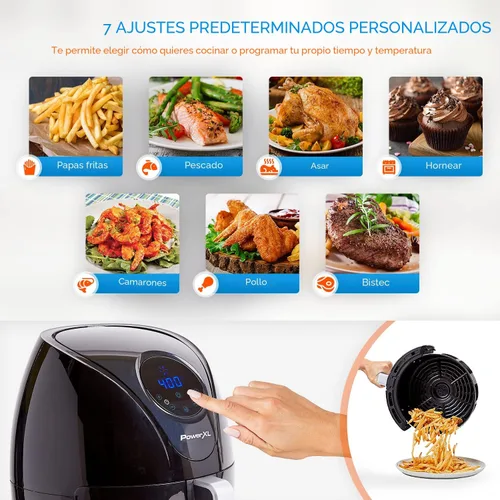 Vista 3 de PowerXL Freidora de aire Maxx de 4 cuartos de galón, edición especial 2022, freír con aire extra caliente, cocinar, crujiente, asar, hornear