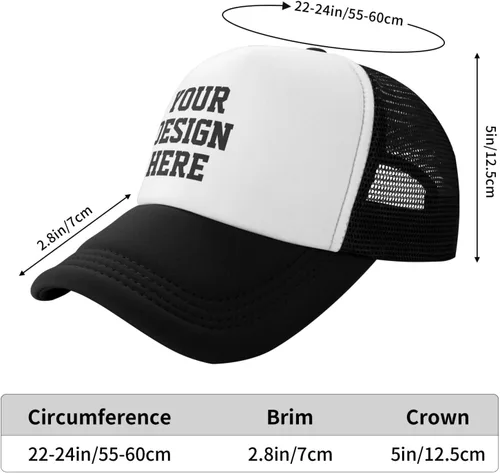 Vista 6 de Sombrero personalizado tu diseño aquí, sombrero personalizado diseña tu propio sombrero clásico para hombre y mujer camionero