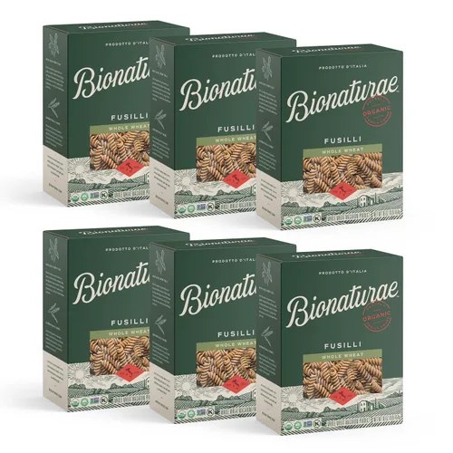 Vista 7 de Bionaturae Fusilli Pasta Fideos - Pasta orgánica sin gluten, pasta de arroz y lentejas, certificado Kosher, alta proteína, sin OMG, pasta Fusilli