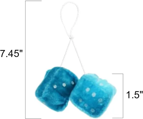 Vista 3 de ArtCreativity Dados de felpa para niños y adultos, 12 pares, divertidos recuerdos de fiesta de casino, dados peludos de 1.5 pulgadas en varios