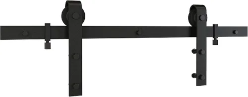 Vista 11 de National Hardware N700-003 Kit clásico para puerta de granero interior, negro mate, 72 pulgadas
