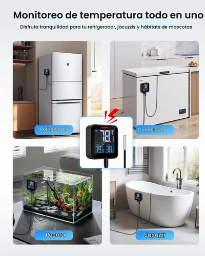 Vista 8 de Termómetro del refrigerador de WiFi, alarma del congelador