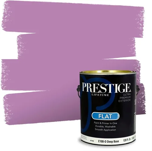 Vista 9 de PRESTIGE Pinturas de pintura interior e imprimación en uno, 1 galón, plano, combinación comparable de Sherwin Williams* Kimono Violet*