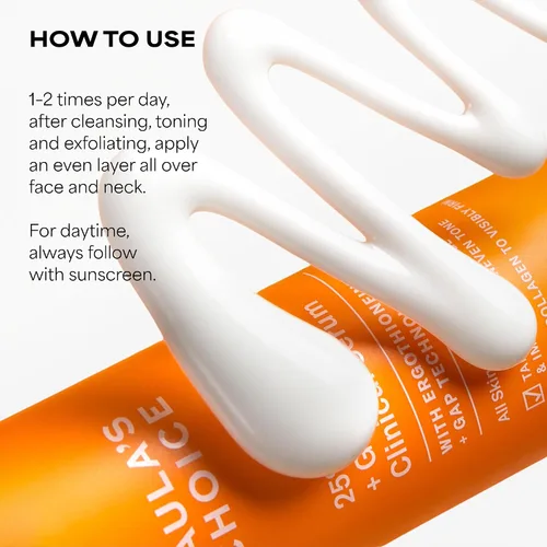 Vista 6 de Paula's Choice Suero con 25% de vitamina C con glutatión y antioxidantes, el suero facial mejora la decoloración, el tono desigual y reafirma, todo