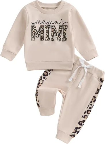 Vista 20 de Ropa de Otoño e Invierno para Niña Pequeña Sudadera con Capucha Estampada de Leopardo y Pantalones Conjunto de Chándal de 2 Piezas Negro A