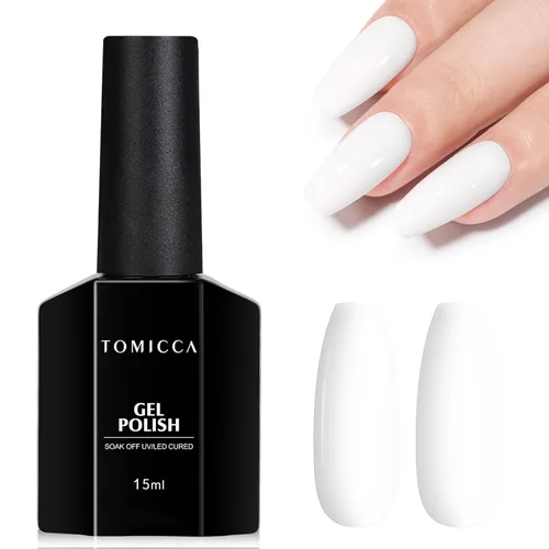 Vista 45 de TOMICCA Esmalte de uñas de gel marrón café, 0.5 onzas líquidas, esmalte de uñas de secado con LED UV para arte de uñas, manicura en casa, otoño e